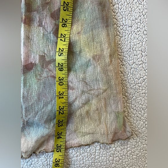 VINTAGE Y2K ORIGAMI PASTEL CARDIGAN LAYERING TOP WATERCOLOR SIZE MEDIUM WOMENS - Picture 6 of 7